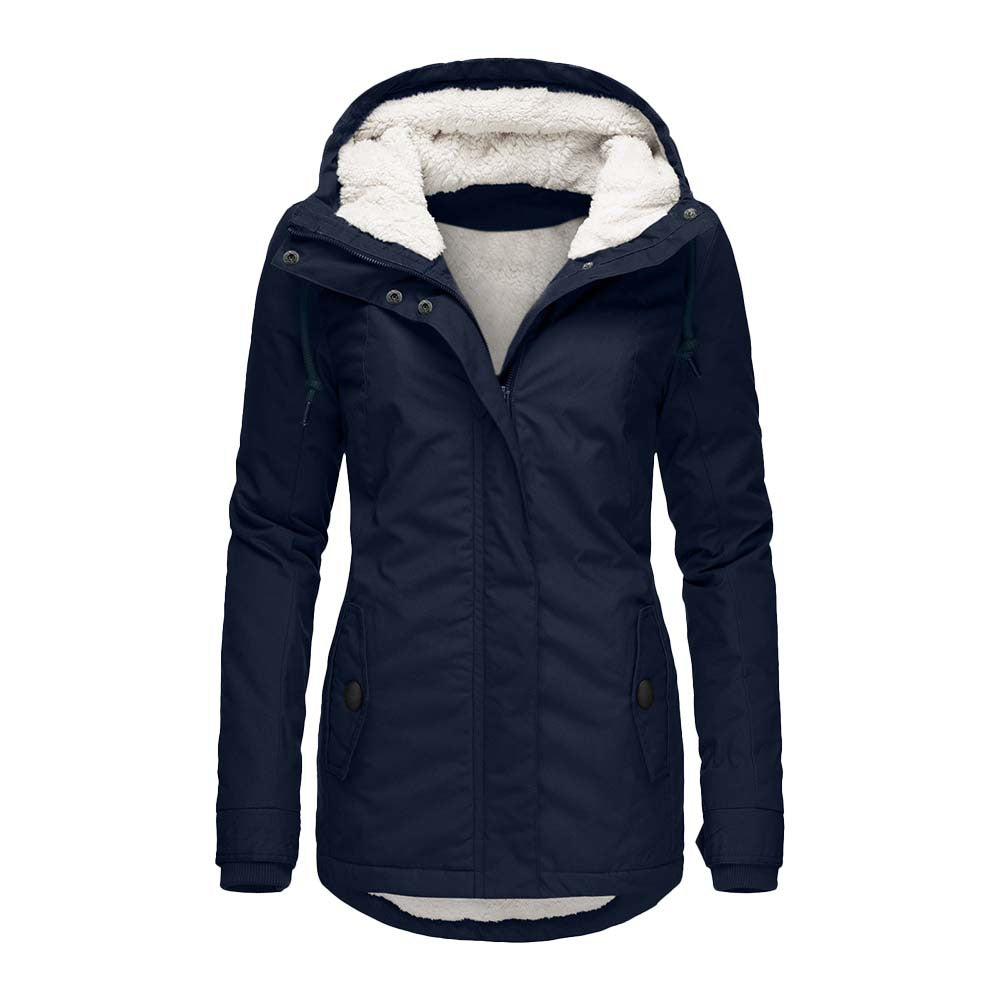 Damen warme Outdoor-Jacke mit kuscheligem Futter Drune