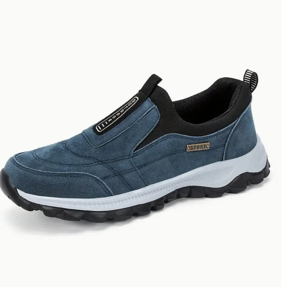 Herren  slip-on Freizeitsneaker mit Wildlederoptik, elastischem Einstieg und griffiger Profilsohle Drune