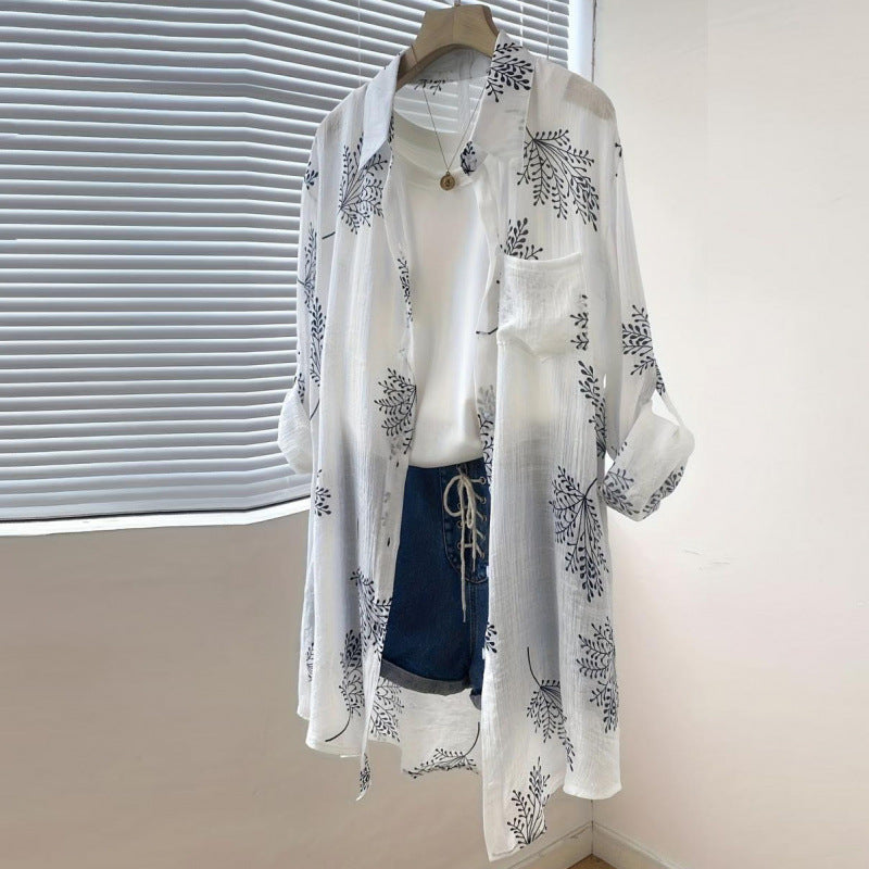 Damen Blusenshirt mit blumigem Motiv und legerem Schnitt Drune