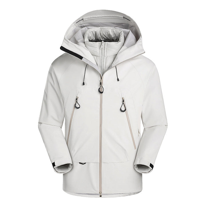 Herren wasserdichte Softshell-Jacke mit herausnehmbarer Stepp-Innenjacke Drune