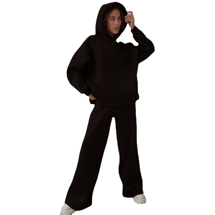 Damen lässiges und oversized Hoodie-Set mit weit geschnittenen Hosen Drune