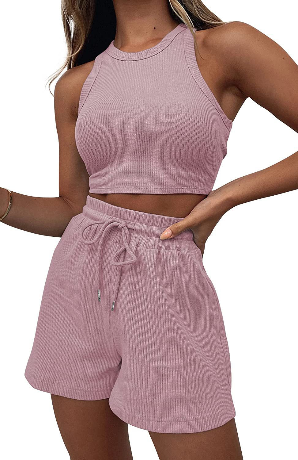 Damen hochwertiges Sport-Set mit Racerback-Top und Shorts Drune