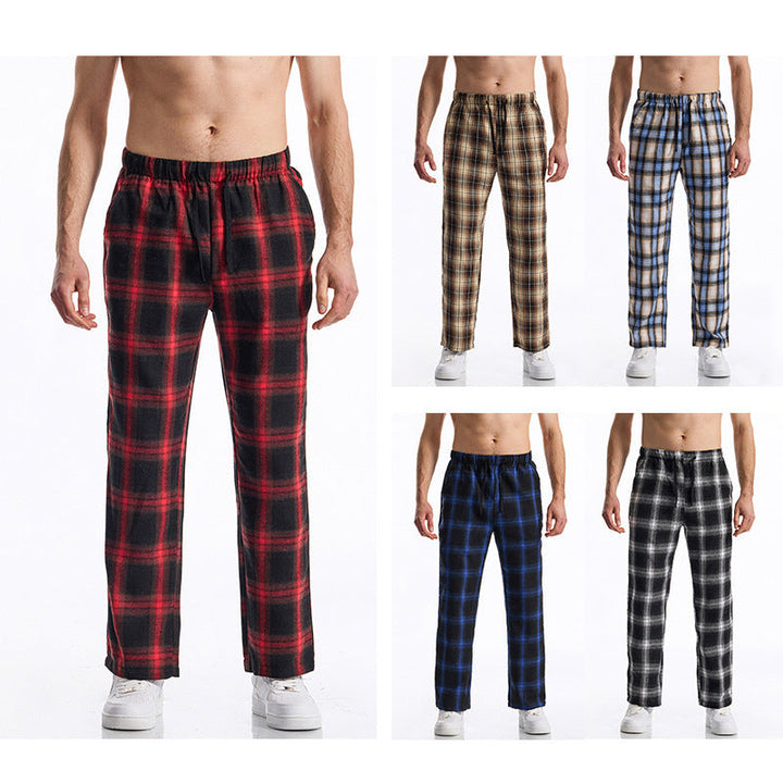 Herren bequeme Freizeithose mit Karomuster Drune
