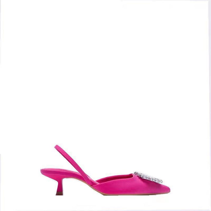Damen Slingback-Pantoletten mit funkelndem Schmuckdetail und elegantem Design Drune