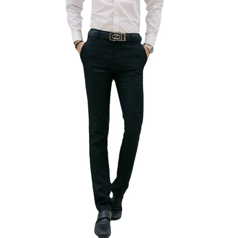Herren nan moderne Slim-Chinohose mit leichtem Stretch, Bügelfalte und schmal zulaufendem Bein Drune