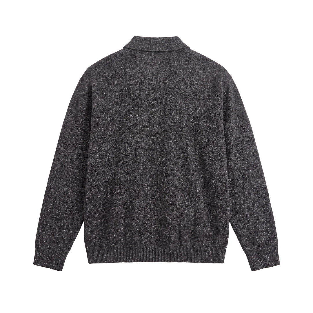 Herren Strick-Poloshirt mit strukturiertem Garn und relaxed Fit Drune
