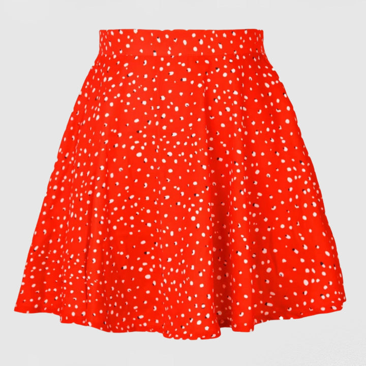 Damen Baumwollrock mit verspieltem Blumenmuster und schwingendem Saum Drune