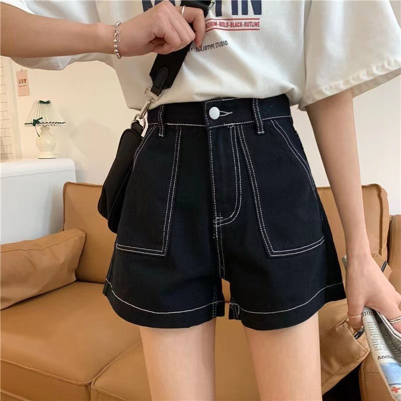 Damen High-Waist Shorts mit lässigem Schnitt und praktischen Taschen