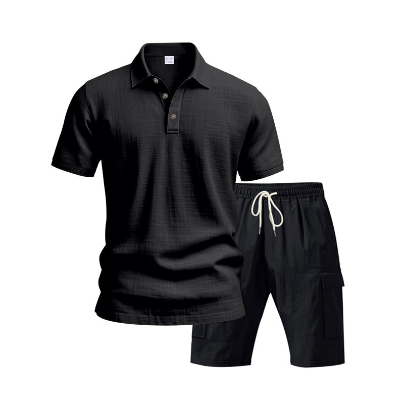 Herren Freizeit-Set mit atmungsaktivem Polo-Shirt und komfortablen Shorts Drune