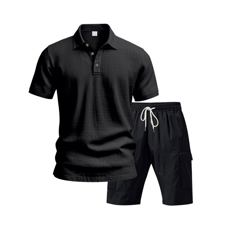 Herren Freizeit-Set mit atmungsaktivem Polo-Shirt und komfortablen Shorts Drune
