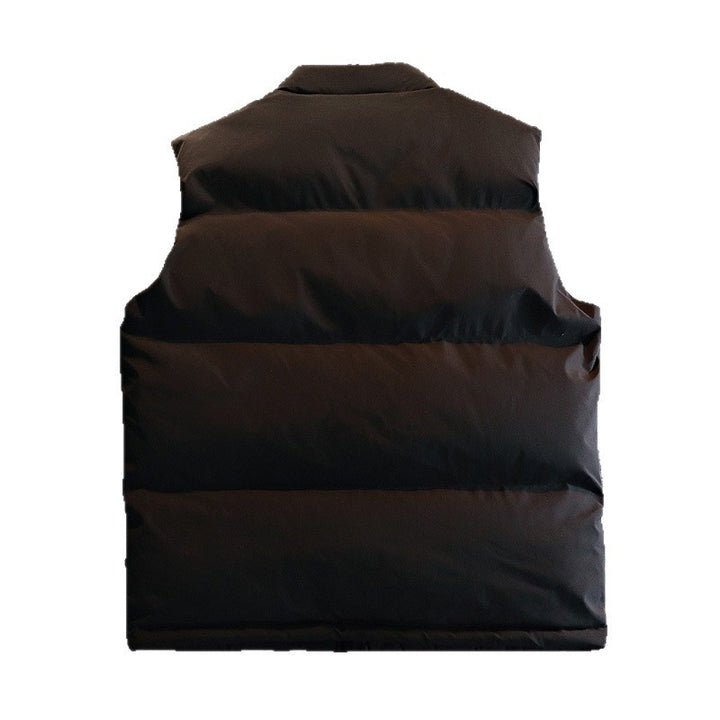 Herren Wattierte Outdoor-Steppweste mit hohem Stehkragen, winddichtem Obermaterial & verstellbarem Saum Drune