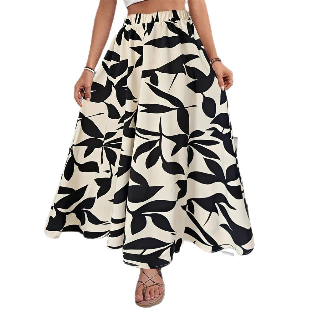 Damen Maxirock mit floralem Muster Drune
