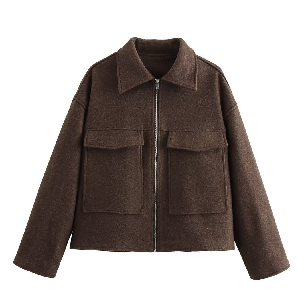 Damen modische Übergangsjacke mit praktischen Taschen Drune