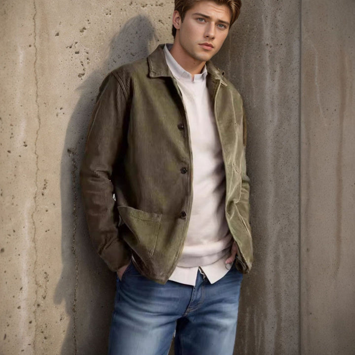 Damen moderne Kordjacke mit praktischen Taschen Drune