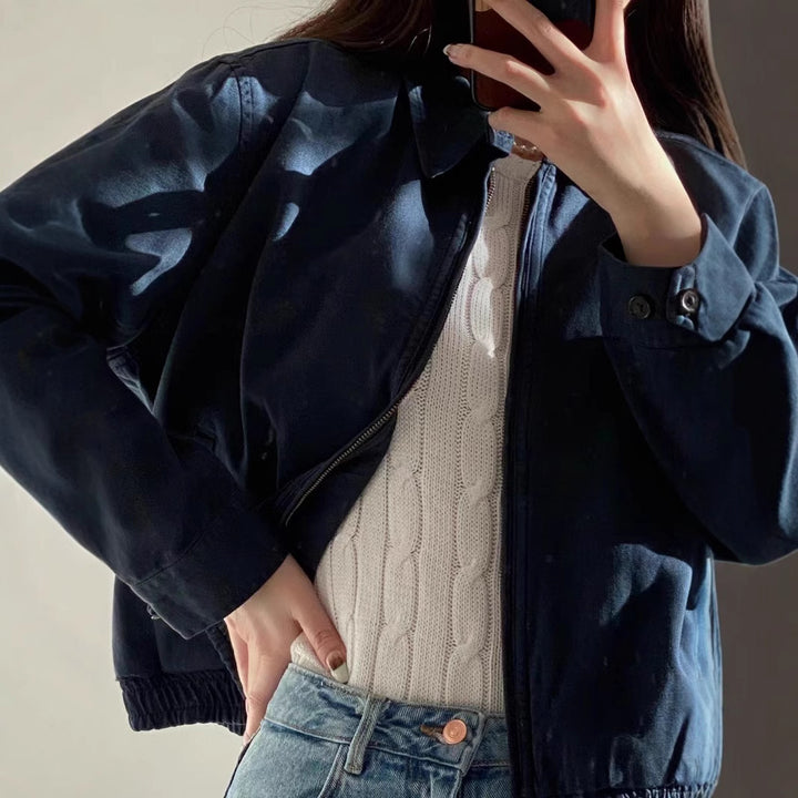 Damen Modische Bomberjacke Drune