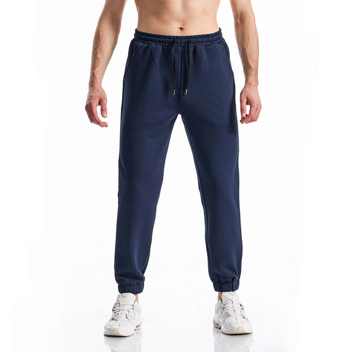 Herren Texturierte Jogginghose mit elastischem Bund, Tunnelzug und gebündeltem Beinabschluss Drune