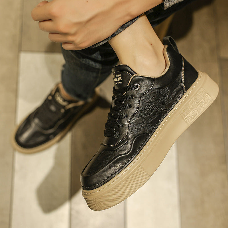 Unisex Plateausneaker mit geprägtem Obermaterial und extrahoher Platformsohle Drune