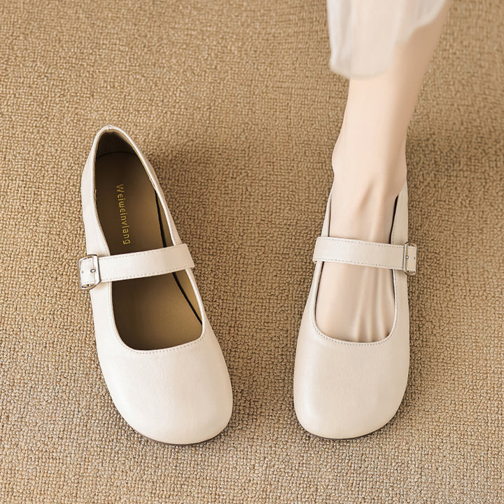 Damen Mary Jane Schuhe mit verstellbarem Riemen und bequemem Fußbett Drune