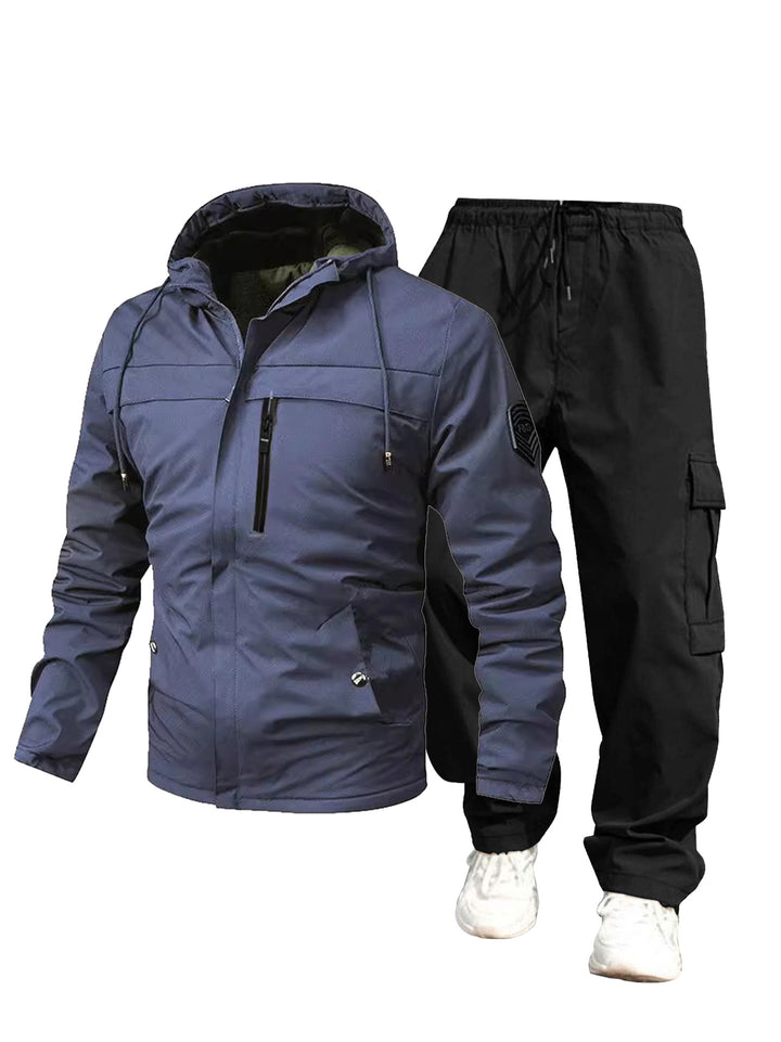 Herren Wetterfeste Outdoor-Jacke und Cargo-Hose Drune