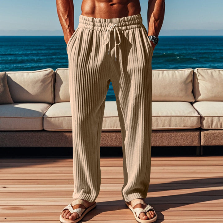 Herren lässige Freizeithose mit atmungsaktivem Material und elastischem Bund Drune