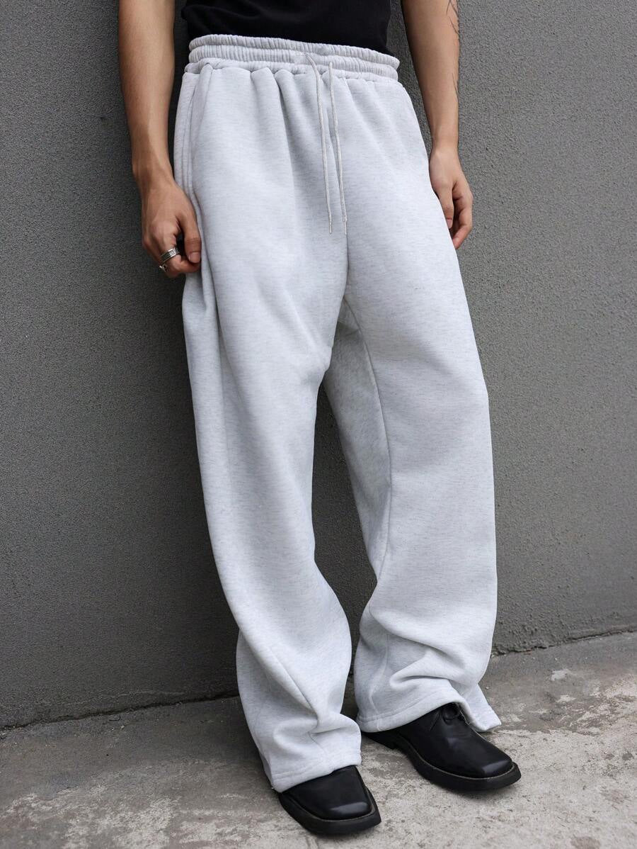 Herren Weite Baggy-Jogginghose mit elastischem Bund, Tunnelzug & extra langem Bein Drune