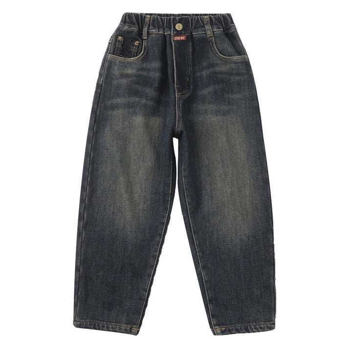 Herren baggy Jeans mit kreativen Taschen Drune