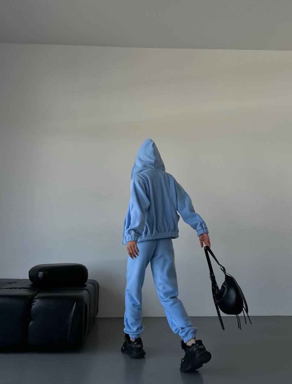 Damen Fleece-Jogginganzug mit modischem Stehkragen und praktischen Taschen Drune