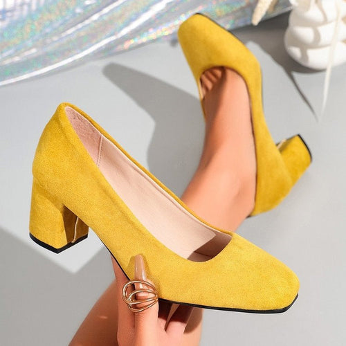 Damen Komfortable Blockabsatz-Pumps Drune