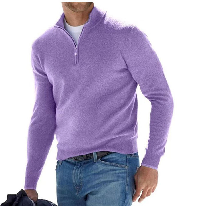 Damen nan leichter Sweatshirtpullover mit halbem Reißverschluss Drune
