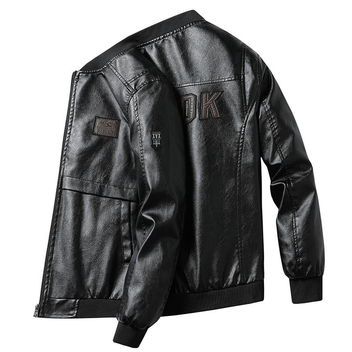 Herren Modische Kunstleder-Bomberjacke Drune 1787738231