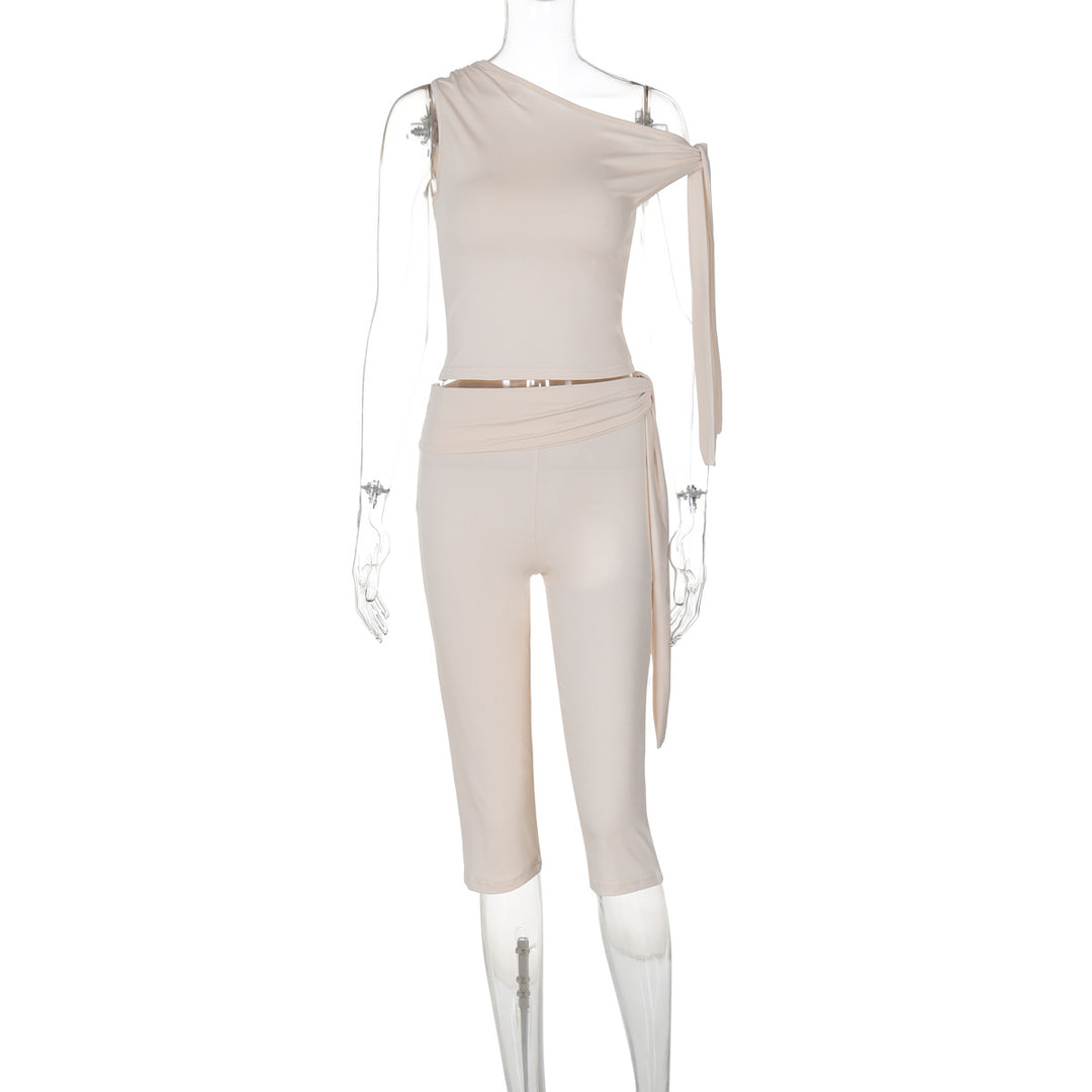 Damen Einseitiger Jumpsuit mit exklusiven Drapierungen Drune
