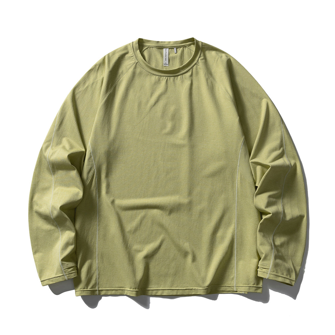 Unisex Leichtes technisches Longsleeve mit Raglanärmeln und Kontrastnähten Drune