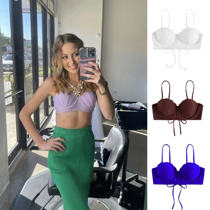 Damen Bikinibra mit schalenförmigem Design und verstellbaren Trägern Drune