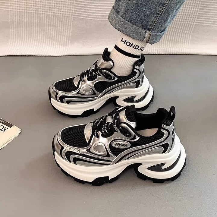 Damen High-Performance Sneakers mit dicker Sohle und reflektierenden Details Drune