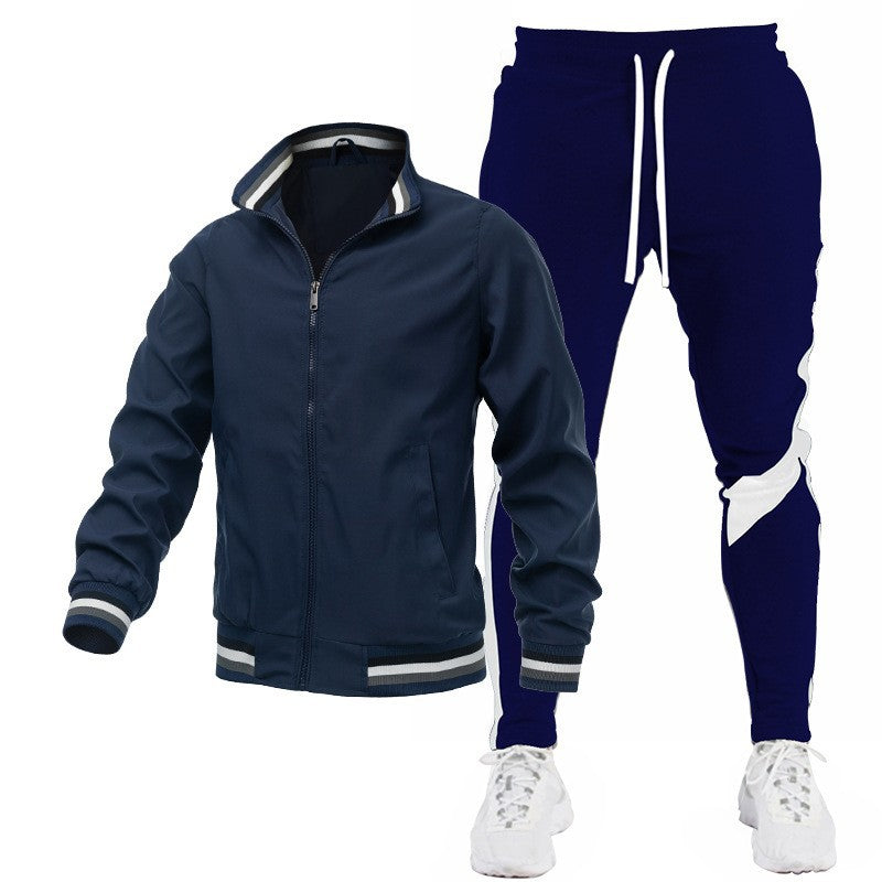 Herren Sportliches Trackjacke und Jogginghose Set Drune