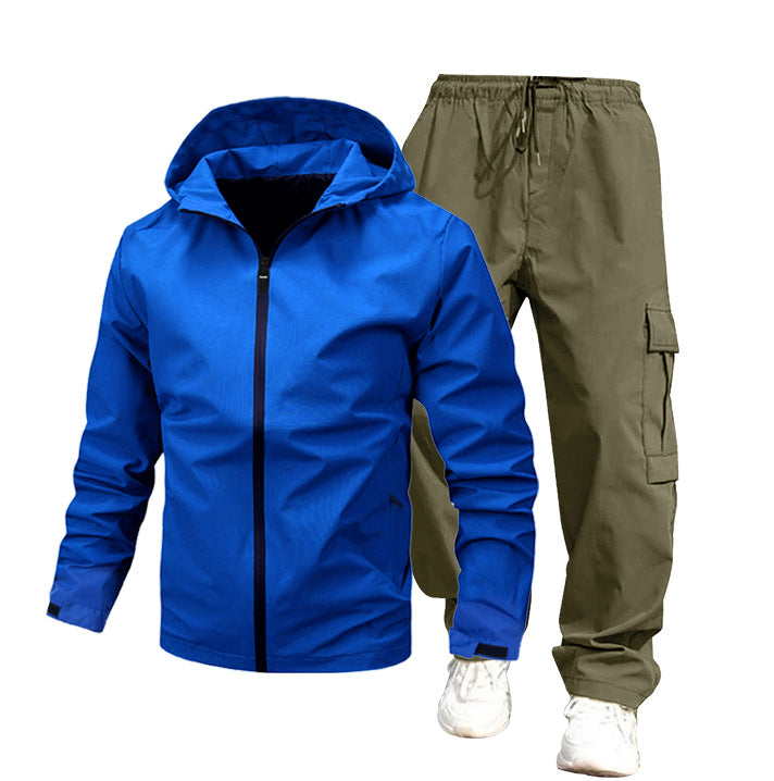 Herren Wetterfeste Outdoor-Jacke und Cargo-Hose Drune