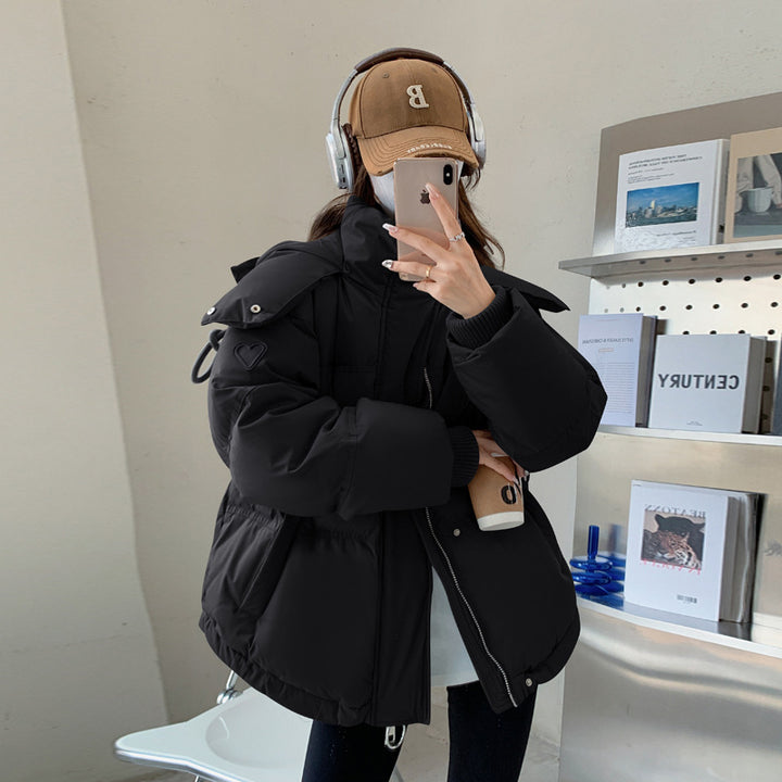 Damen nan oversized gesteppte Winterjacke mit Kapuze und Thermowattierung Drune