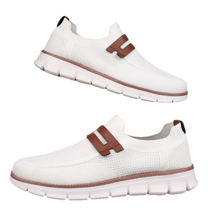 Damen Elastischer Strick‑Mokassin‑Sneaker mit dämpfender EVA‑Sohle und Zierriemen Drune
