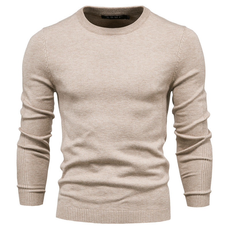 Herren Rundhals Pullover aus hochwertiger Baumwolle Drune