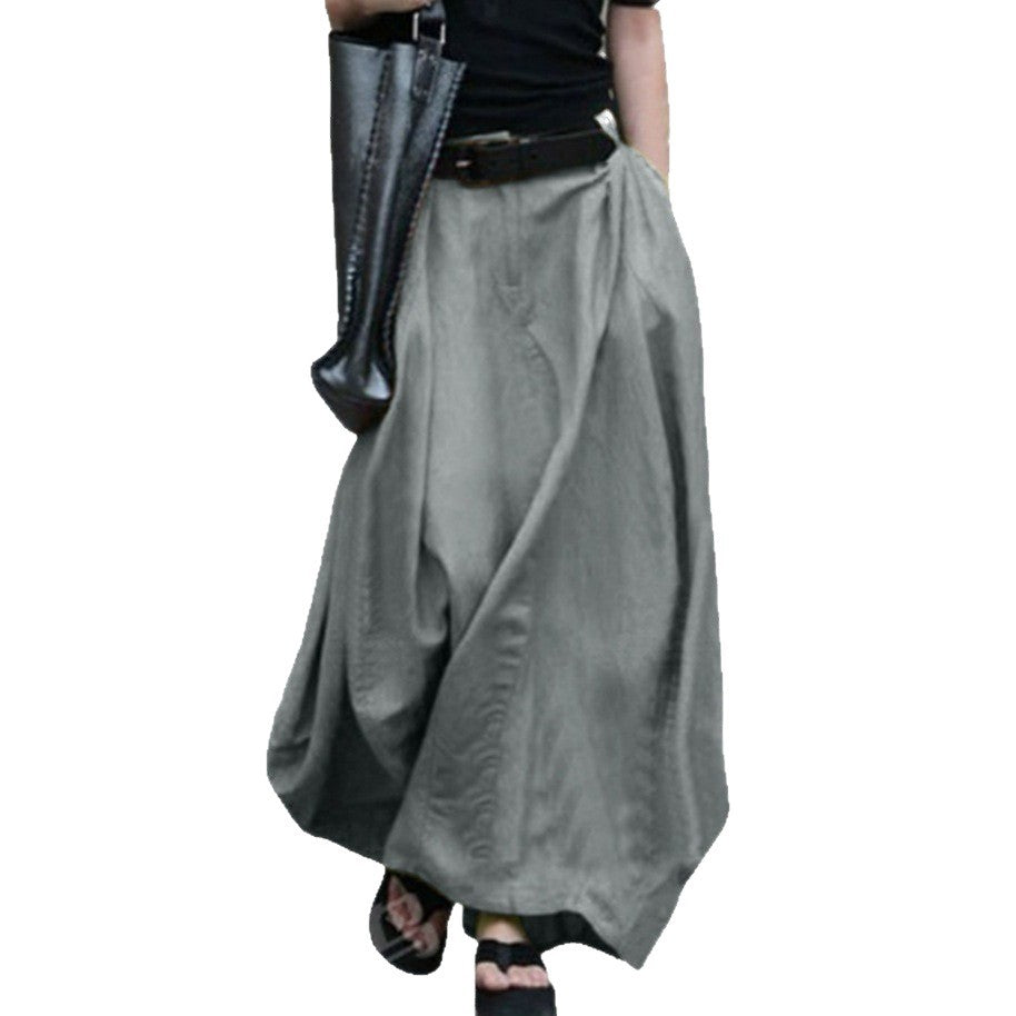 Damen Maxirock mit fließendem Schnitt und elegantem Fall Drune