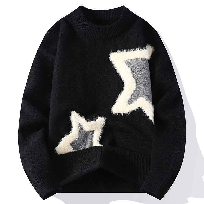Damen Modischer Pullover mit Sternedesign Drune