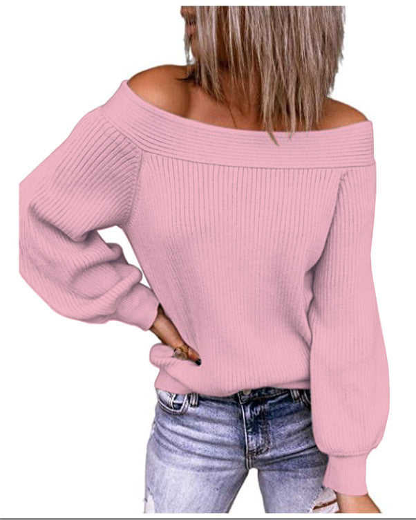Damen Off-Shoulder Strickpullover Drune