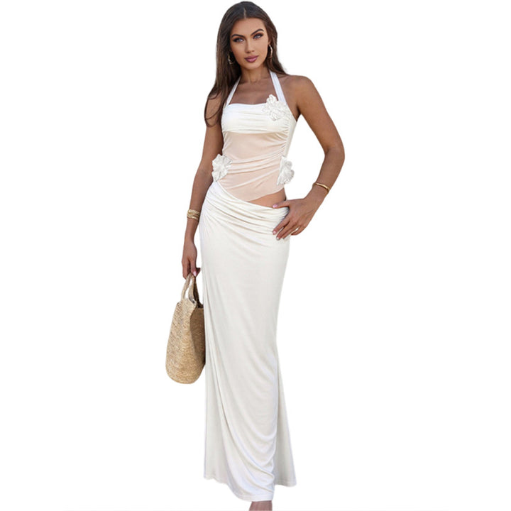 Damen Maxikleid mit floralem Design und raffinierten Drapierungen Drune