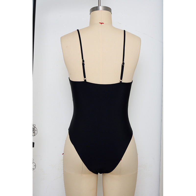 Damen Einteiler Badeanzug mit elegantem Push-Up-Bustier Drune