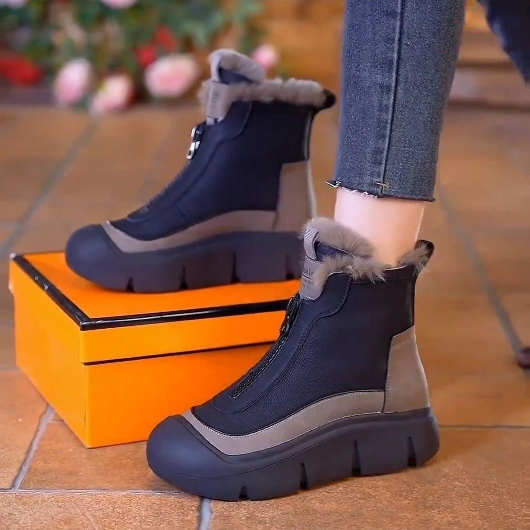 Damen Modische und wasserdichte Winterstiefel Drune