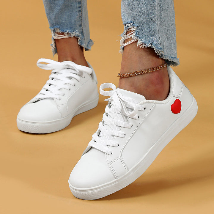 Damen Sneakers mit Herz-Applikation und weicher Innensohle Drune