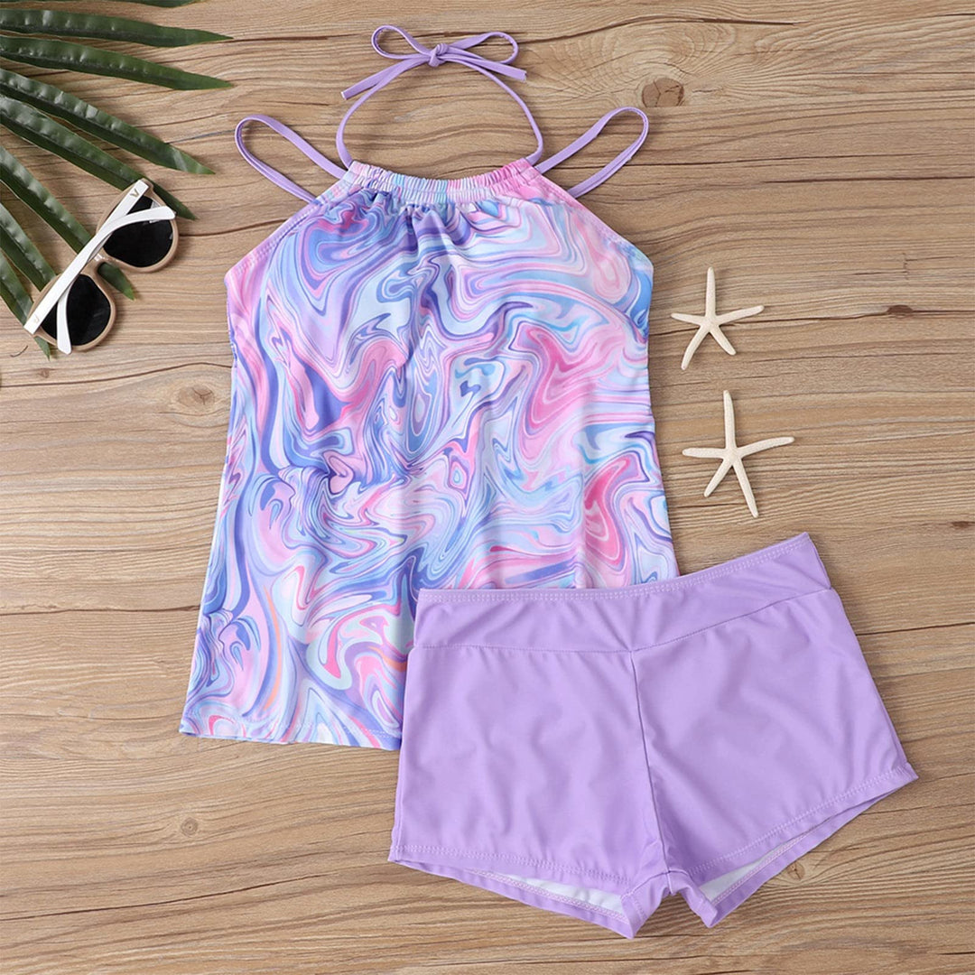 Damen Tankini-Set mit floralem Design und bequemem Hosen Drune
