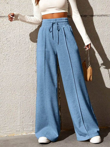 Damen Bequeme und elegante Lounge-Hose mit hohem Bund und praktischen Taschen Drune