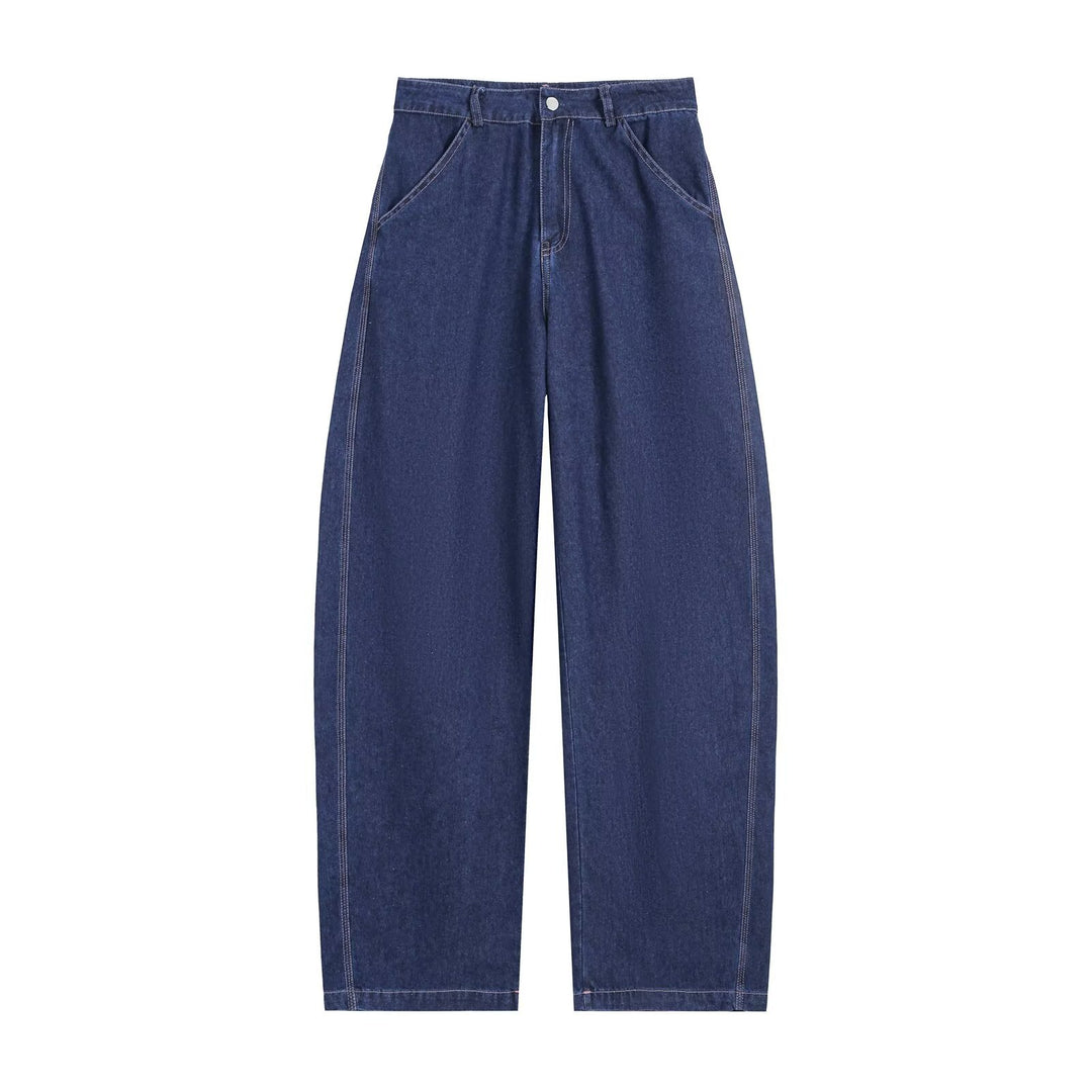 Damen Tailliertes Denim‑Set mit ärmelloser Hemdbluse und weitem High‑Waist‑Hose Drune