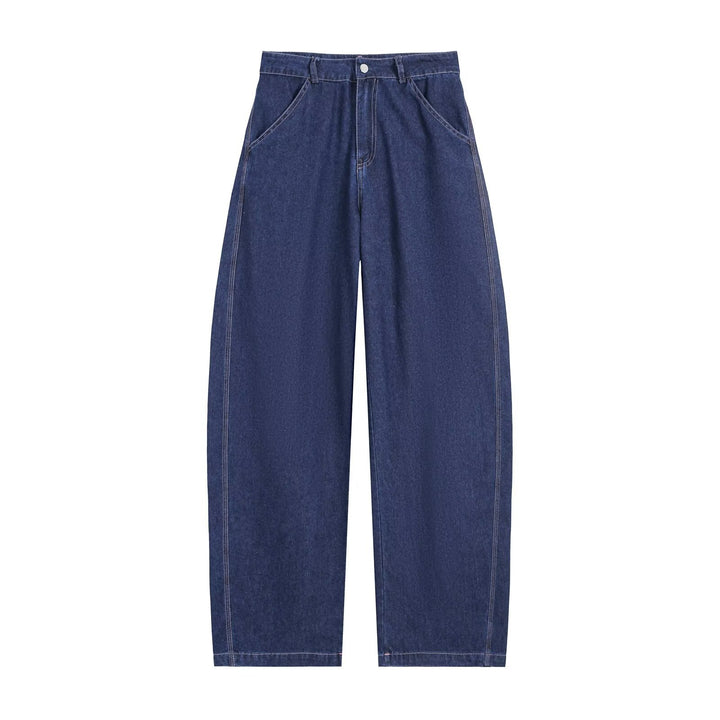 Damen Tailliertes Denim‑Set mit ärmelloser Hemdbluse und weitem High‑Waist‑Hose Drune